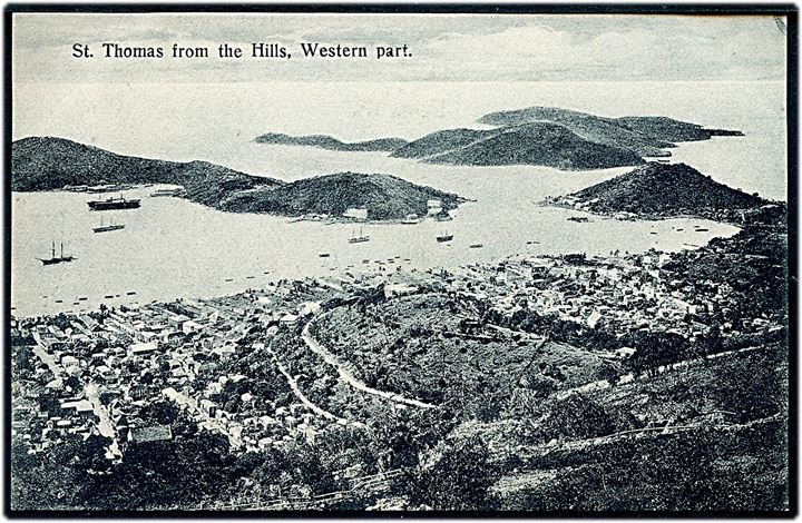 D.V.I., St. Thomas from the Hills, Western part. Edw. Fraas u/no.
