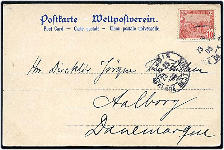 Meteor, S/S, Hamburg-Amerika Linie. Promenadedæk. Anvendt fra Tunis 1906.