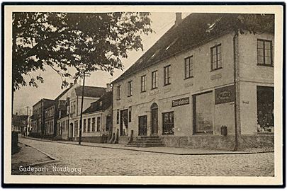 Nordborg, gadeparti med Peder Johnsen's forretning. Stenders nr. 56874.
