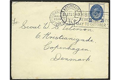 2½d UPU Congress single på brev fra Sunderland d. 28.8.1929 til København, Danmark.