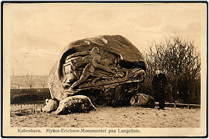 København. Mylius - Erichsen Monumentet paa Langelinie. Alex Vincents no. 651. 