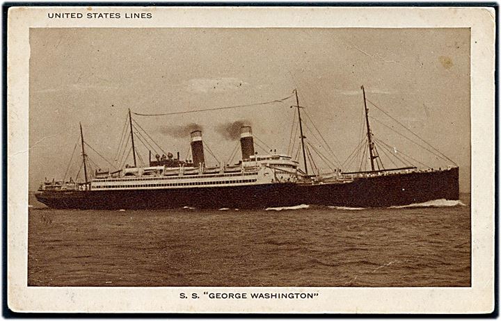 George Washington, S/S, United States Line - tidl. North German Lloyd. 
