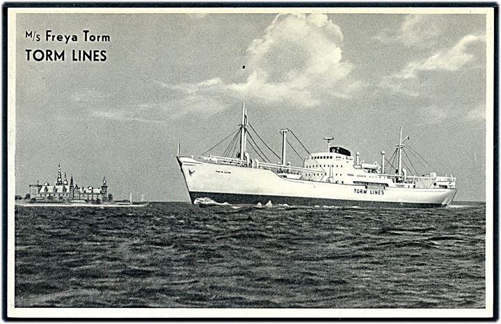 Freya Torm, M/S, Torm Lines ved Kronborg. Stenders no. 94169.