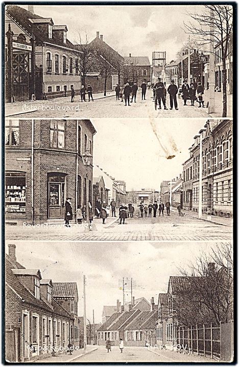 Nakskov, Østerboulevard, Reventlowsgade og Kørbæksgade. H. Schmidt u/no.