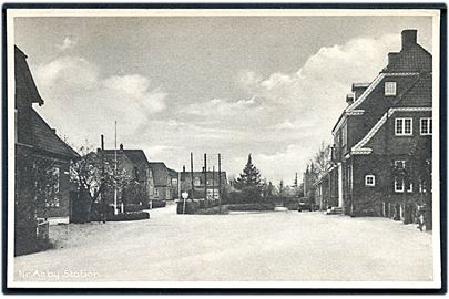 Nørre aaby, jernbanestationen. P. Andersen no. 311.