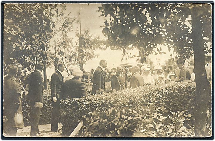 Bøffelkobbel. Fotokort fra Kong Chr. X's besøg d. 12/7-1920. No. 8660.