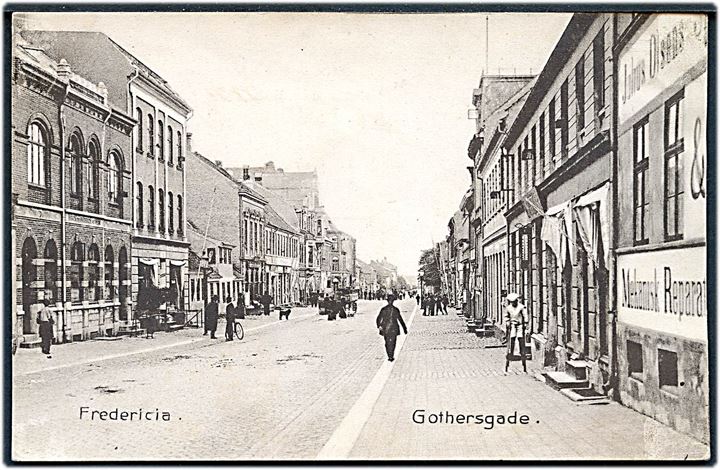 Fredericia, Gothersgade. Banegaards kiosken no. 1721.