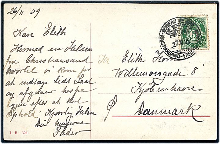 Kristianssand S. Indsejlingen. L.B. no. 3261.