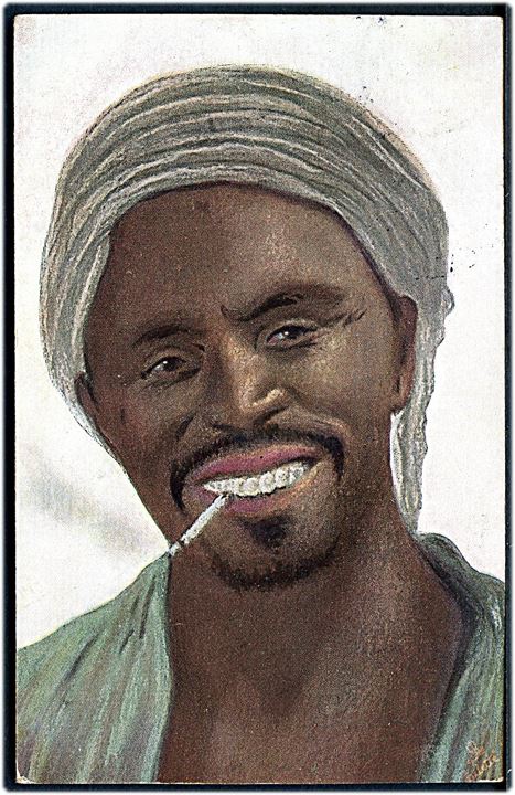 Dusky Smiles. Tegnet kort af Araber af T. Bianco. Tuck no. 9270.