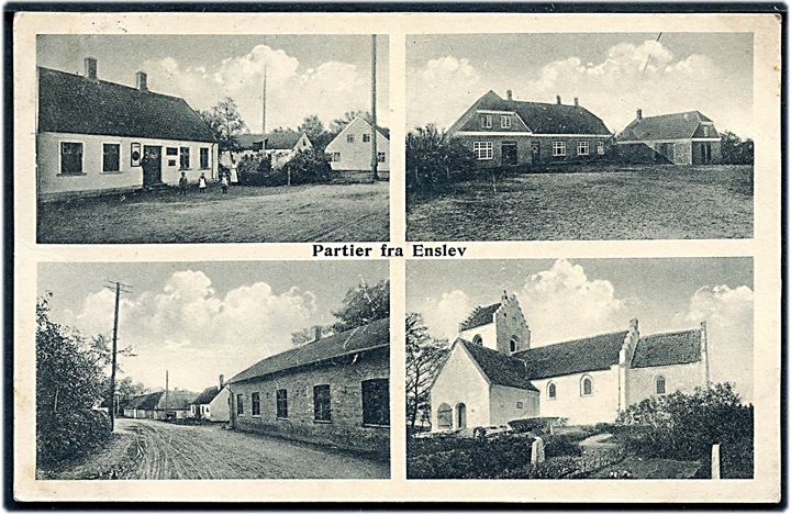 Enslev, Kirken, Købmanden mm. N. Clemmensen no. 44E.