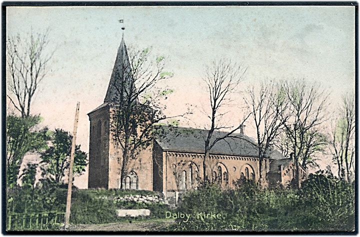 Dalby kirke. Stenders no. 8414.