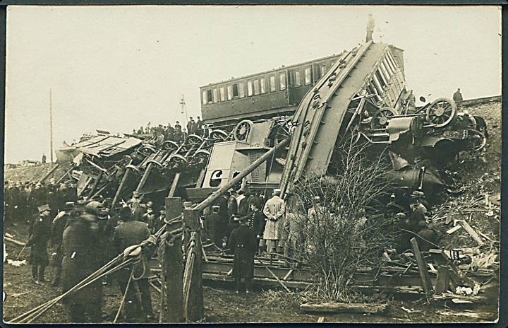 Vigerslev-ulykken d. 1.11.1919. Fotokort u/no. Kvalitet 7