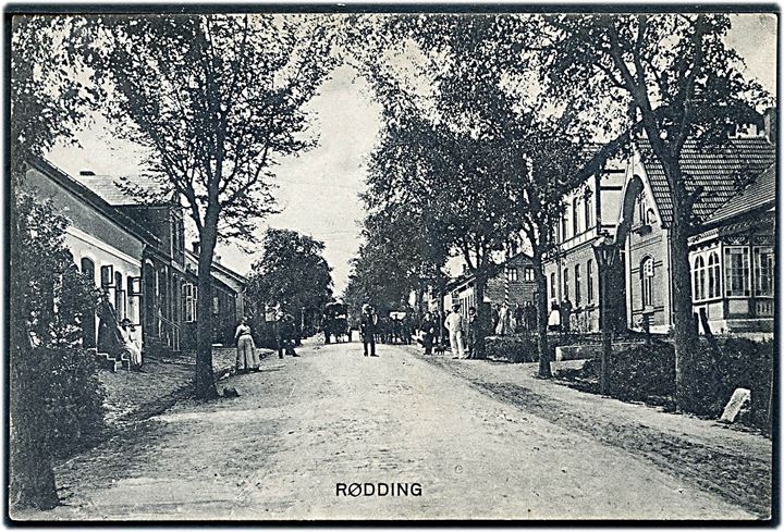 Rødding, gadeparti. H. Chr. Andersen no. 3064. Kvalitet 8