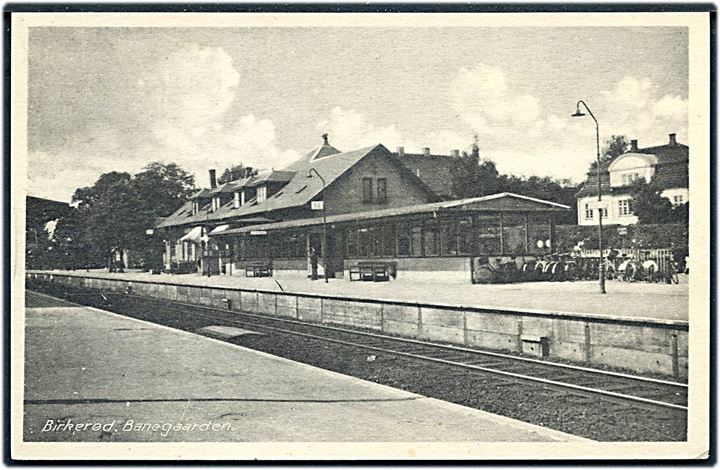 Birkerød, jernbanestation. Chr. Sørensen no. 4449. Kvalitet 9