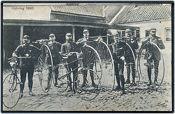 Hjørring, “Vælte-Peter” cyklister år 1890. J. F. Petersen u/no. Kvalitet 8