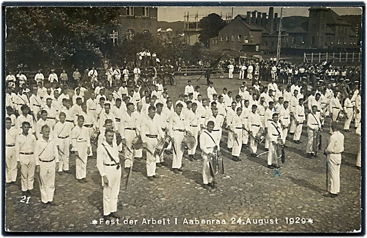 Aabenraa, Fest der Arbeit d. 24.8.1929. No. 21. Kvalitet 7