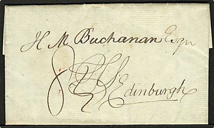 1824. Foldebrev fra Dumbarton d. 8.7.1824 til Edinburgh.