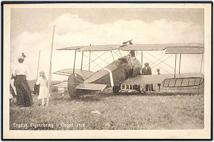 Sopwith Camel nødlandet ved Klegod efter angreb på Zeppelinbasen 10.7.1918. Stenders no. 48862. Kvalitet 9