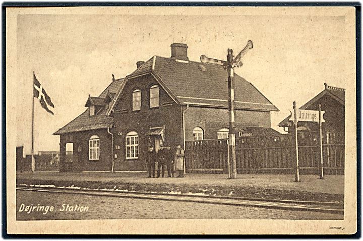 Døjringe, jernbanestation på Sorø-Vedde jernbane. E. Jensen u/no. Kvalitet 8