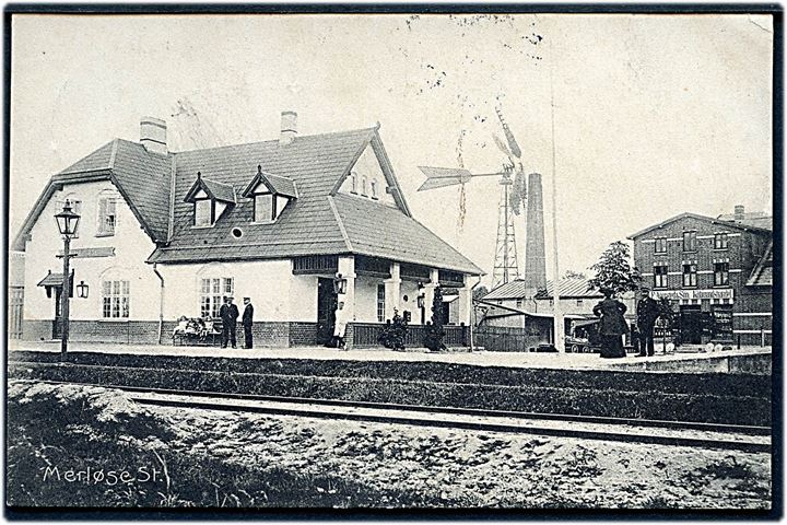 Merløse, jernbanestation. E. C. no. 15320. Kvalitet 7