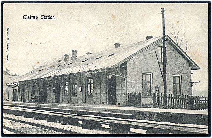 Olstrup, jernbanestation. E. Larsen Demuth u/no. Kvalitet 8
