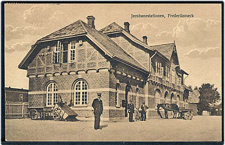 Frederiksværk, jernbanestation. L. Christensen no. 6534 22. Kvalitet 8
