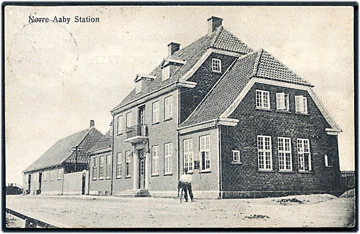 Nørre Aaby, jernbanestation. OBPM no. 1074. Kvalitet 7