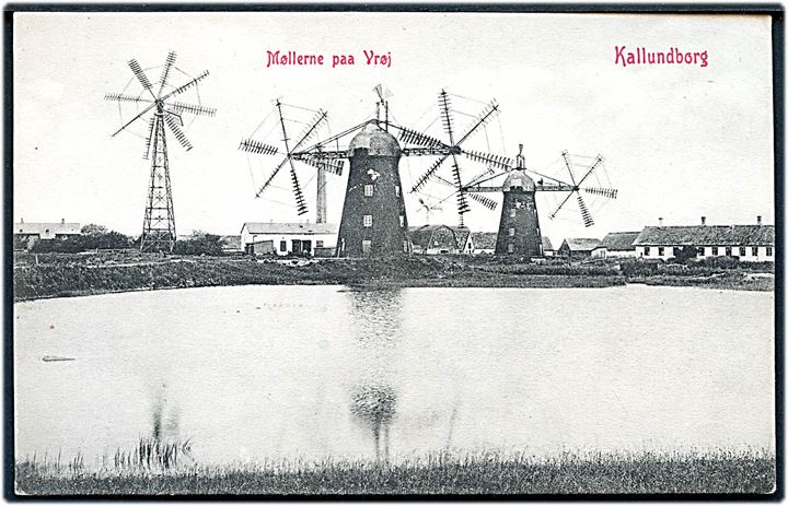 Kalundborg, Møllerne ved Vrøj. Warburg no. 2164. Kvalitet 8
