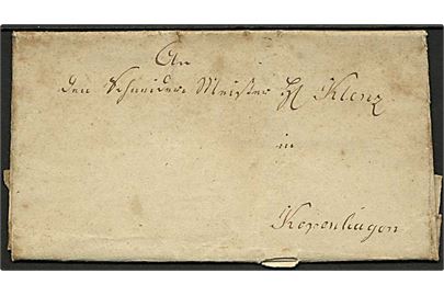 1837. Privat befordret brev fra Benkenhagen i Vorpommern d. 21.9.1837 til København.
