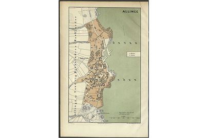 Allinge. Kort fra Trap Danmark ca. 1870 udg.
