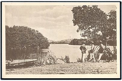 D.V.I., St. Croix, Christiansted. View of the lagoon near New Fort. A. Lauridsen no. 2. 