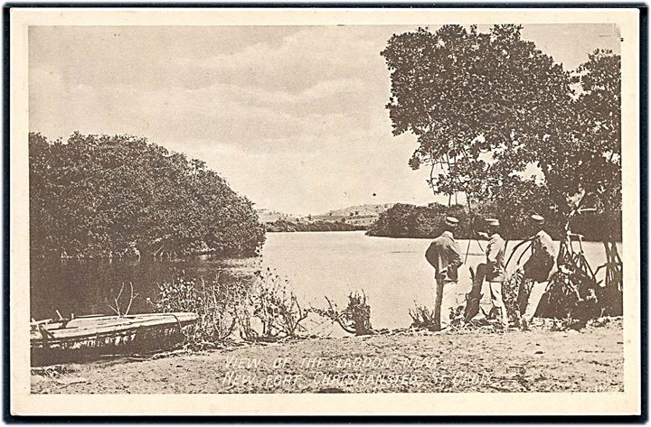 D.V.I., St. Croix, Christiansted. View of the lagoon near New Fort. A. Lauridsen no. 2. Kvalitet 8