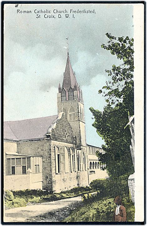 D.V.I., St. Croix, Frederiksted, Roman Catholic Church. Lightbourn no. 9.  Kvalitet 8