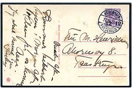 12/15 øre Provisorium på brevkort fra Ringsted annulleret medbureaustempel København - Fredericia T.44? d. 7.7.1926 til Taastrup.