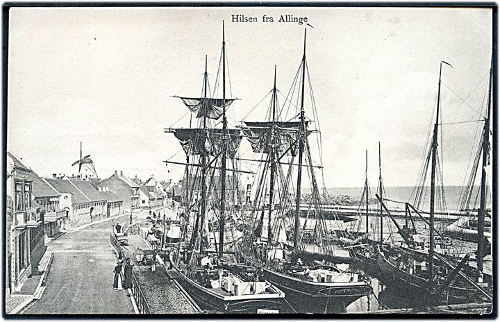 Allinge, parti fra Havnen. H.P.Jacobsen no. 30.