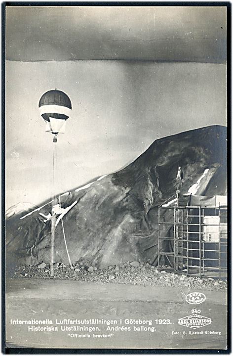 Internartional Luftfartsudstilling i Göteborg 1923 med Abdrées Ballong. A. Eliassons no. 240.