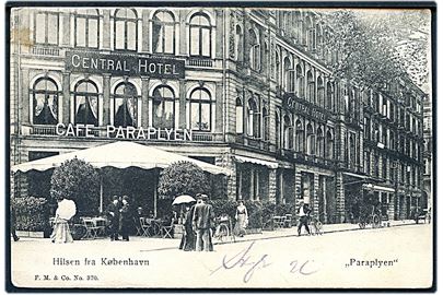 København, Central Hotellet med Cafe Paraplyen, Rådhuspladsen 16. F.M. & Co. no. 370. 