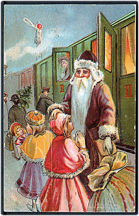 Julemand venter på toget. No. 7139.