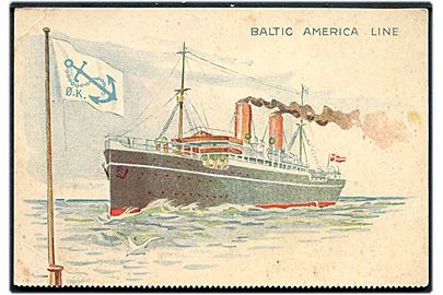 Polonia, S/S, Baltic America Line - ØK datterselskab. Indsat på ruten Danzig-Halifax-New York. Reklamekort u/no.