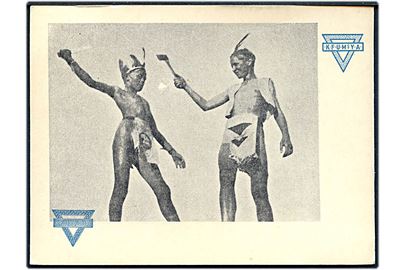 K.F.U.M. UA (Ungdomsafdeling) og YA (Yngsteafdeling). Drenge udklædt som indianere. U/no.