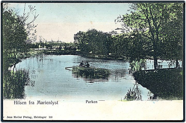 Marienlyst park ved Helsingør. J. Møller no. 150.