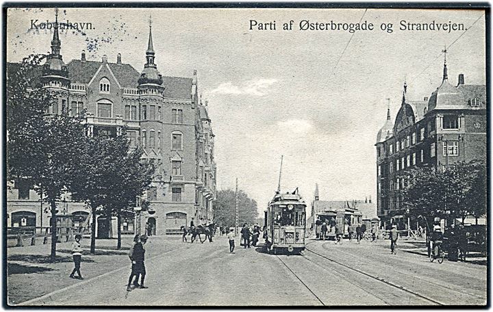 København, Sporvogn linie 4, no. 563 ved Østerbrogade og Strandvejen. N.N. no. 101.