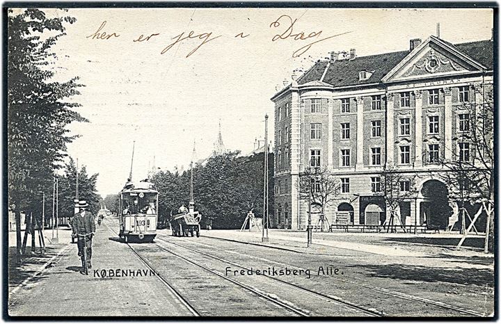København, Frederiksberg Alle med sporvogn no. 193. Stenders no. 3865.