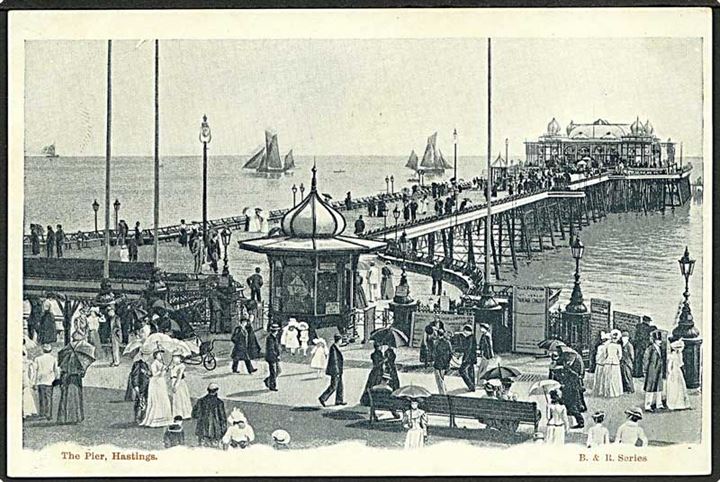 The Pier i Hastings, England. B. & R. u/no.