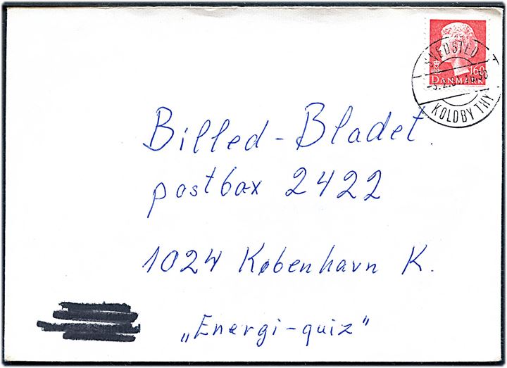 160 øre Margrethe på brev annulleret med Ulsted type stempel Snedsted / Koldby Thy d. 3.2.1981 til København.