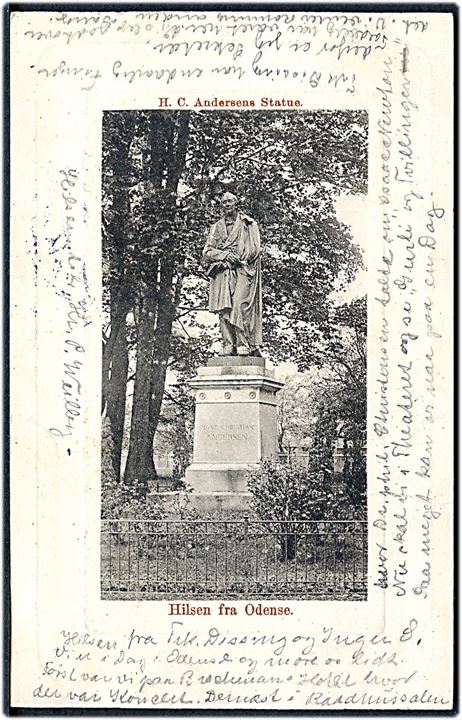 Hilsen fra Odense. H. C. Andersens Statue. Ed. F. Ph. & Co. no. 652. 