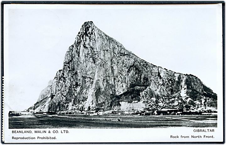 ½d (par) og 2d George VI på brevkort fra Gibraltar d. 1.8.1949 til København, Danmark.