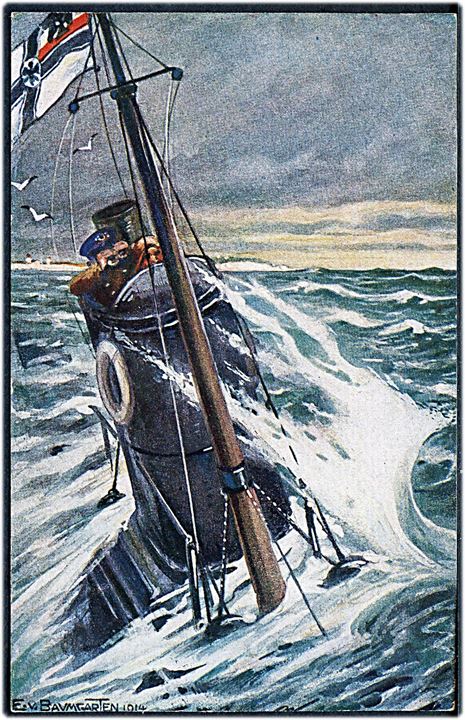 E. v. Baumgarten: Ubåd på patrulje ved den engelske kyst.