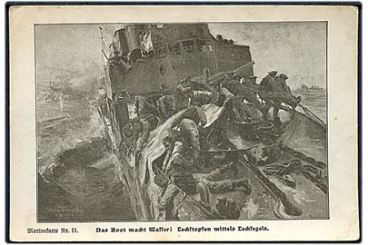 Felix Schwormstäder: Das Boot macht Wasser! Leckstopfen mittels Lecksegels. Marinekarte Nr. 11.