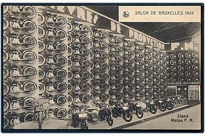 F.N. Fabrique Nationale de Herstal. Belgisk motorcykel producent. Reklamekort for udstilling i Bruxelles i 1928. Ern. Trill u/no.